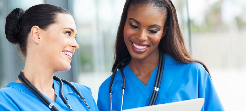 Nurses chatting