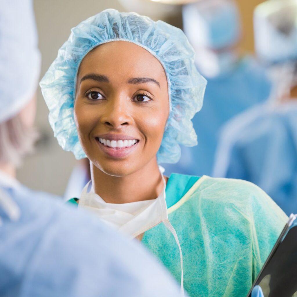 surgical tech smiling