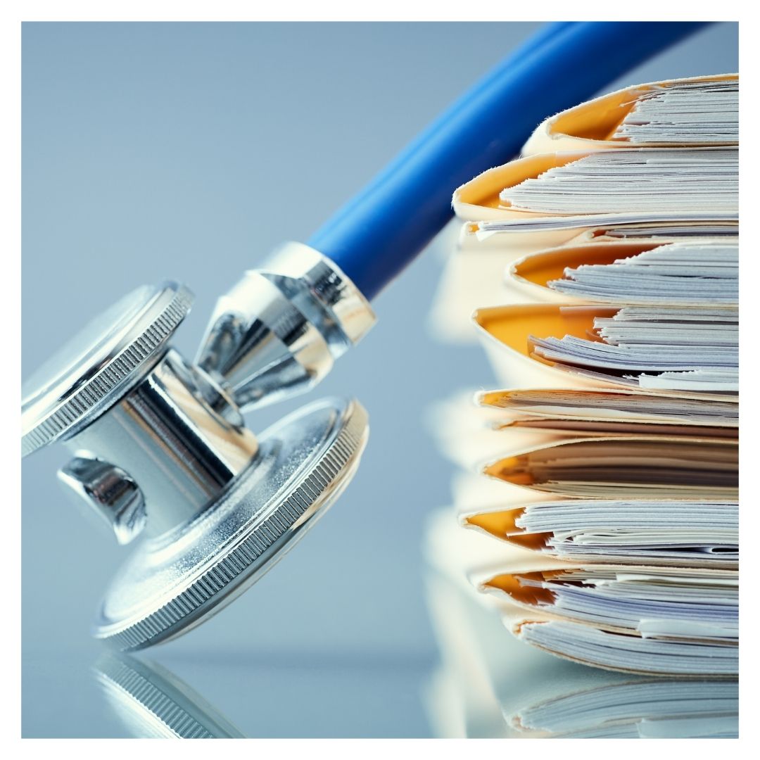 stethoscope and paperwork
